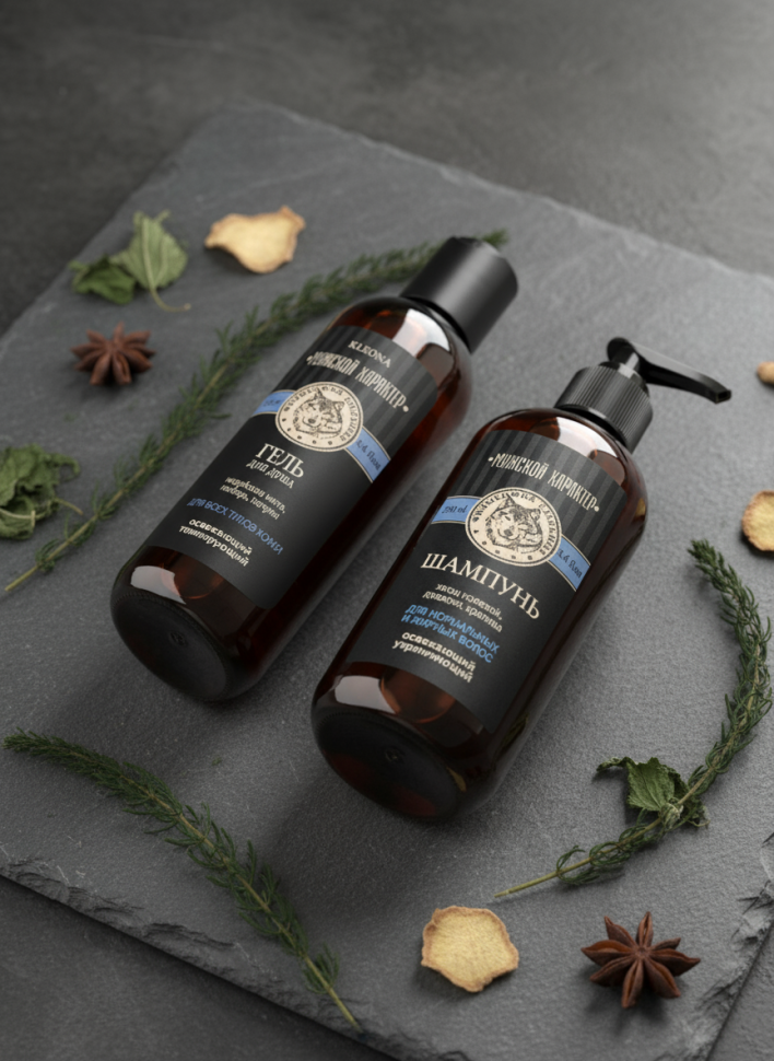 Подарочный набор № 3 Мужской характер (Гель для душа, шампунь)