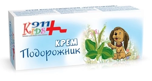 911 Kids крем детский подорожник при ссадинах и ушибах, 50 мл