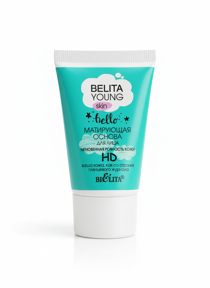 Основа под макияж Матирующая, мгновенная ровность кожи HD, Belita Young Skin, 30 мл