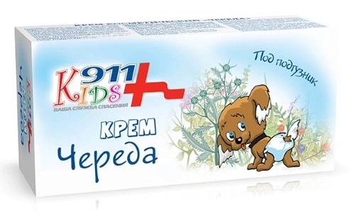 911 Kids крем детский череда под подгузник от опрелостей, 150 мл