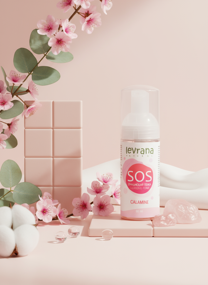Очищающая пенка для умывания SOS с каламином для жирной кожи, 60 мл