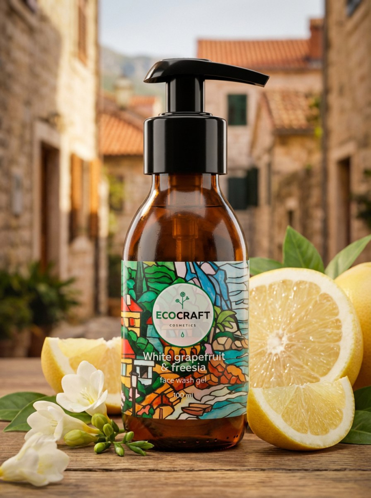 Гель для умывания для нормальной кожи "White grapefruit and freesia" Белый грейпфрут и фрезия