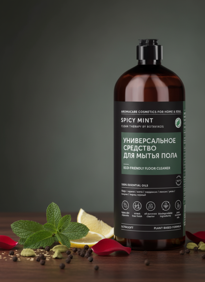 Универсальное средство для мытья пола пряно-мятный аромат, SPICY MINT, 1000 мл