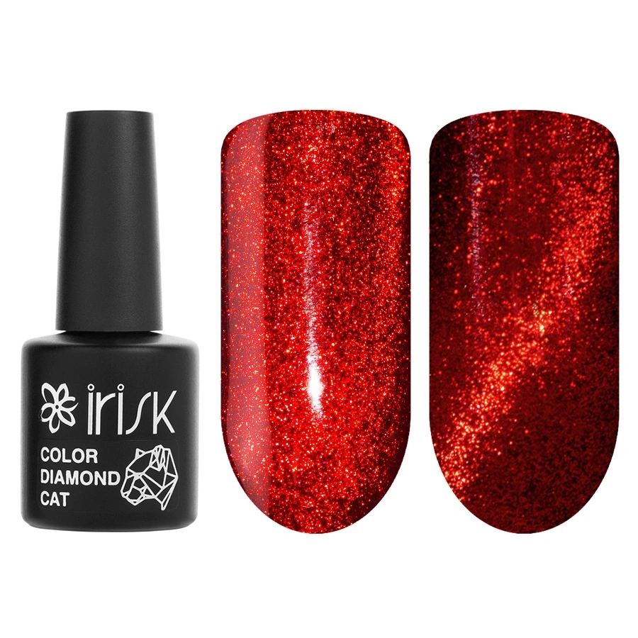 Гель-лак кошачий глаз 034 Ruby Reds Diamond Cat, 10 мл