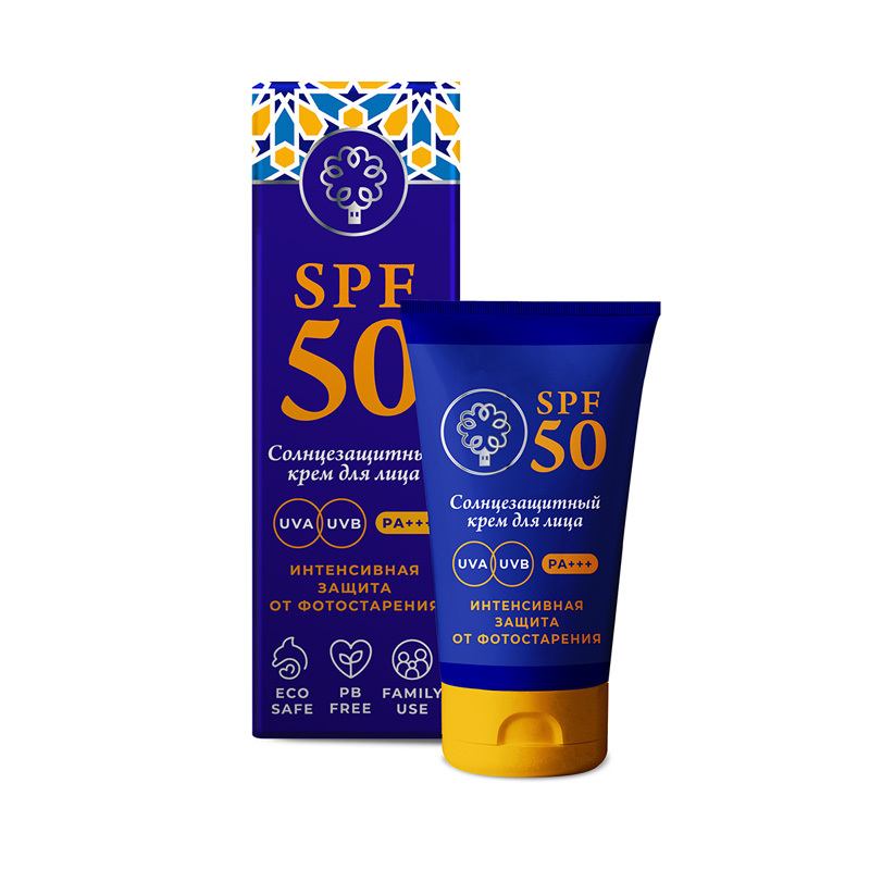 Крем для лица солнцезащитный Интенсивная защита SPF-50, 50 г