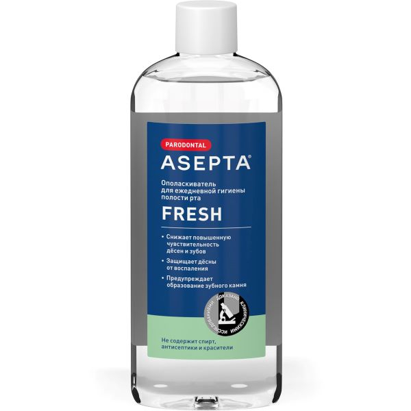 Ополаскиватель для полости рта Фреш, снижает повышенную чувствительность зубов и защищает от кариеса, 250 мл