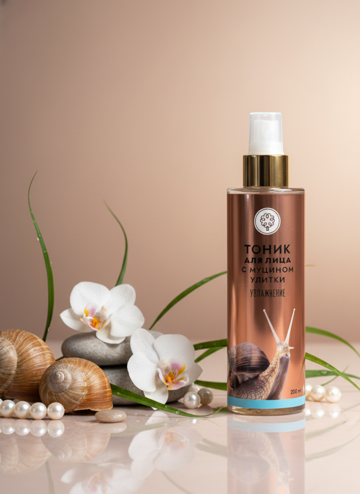 Тоник для лица Увлажнение с муцином улитки, 200 г