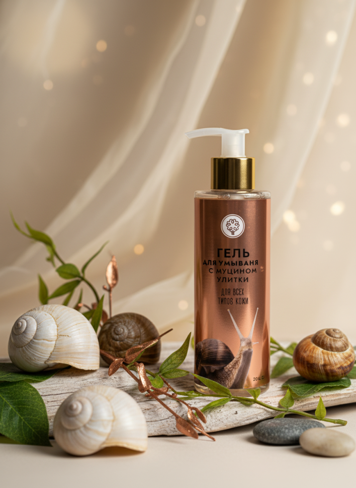 Гель для умывания с муцином улитки, 200 мл