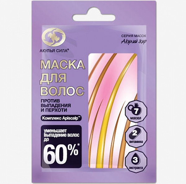 Маска для волос Против выпадения и перхоти, 25 мл