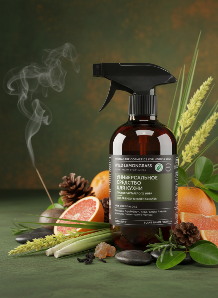 Универсальное средство для кухни против застарелого жира, WILD LEMONGRASS, 475 мл