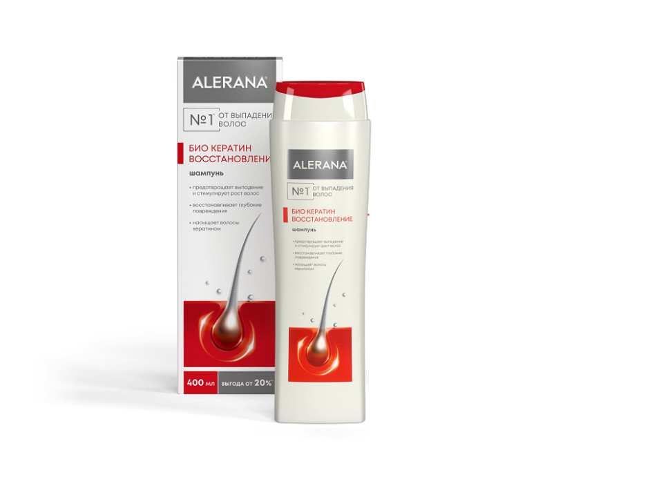 Бальзам-ополаскиватель для волос Био кератин, против выпадения, восстановление, ALERANA, 200 мл