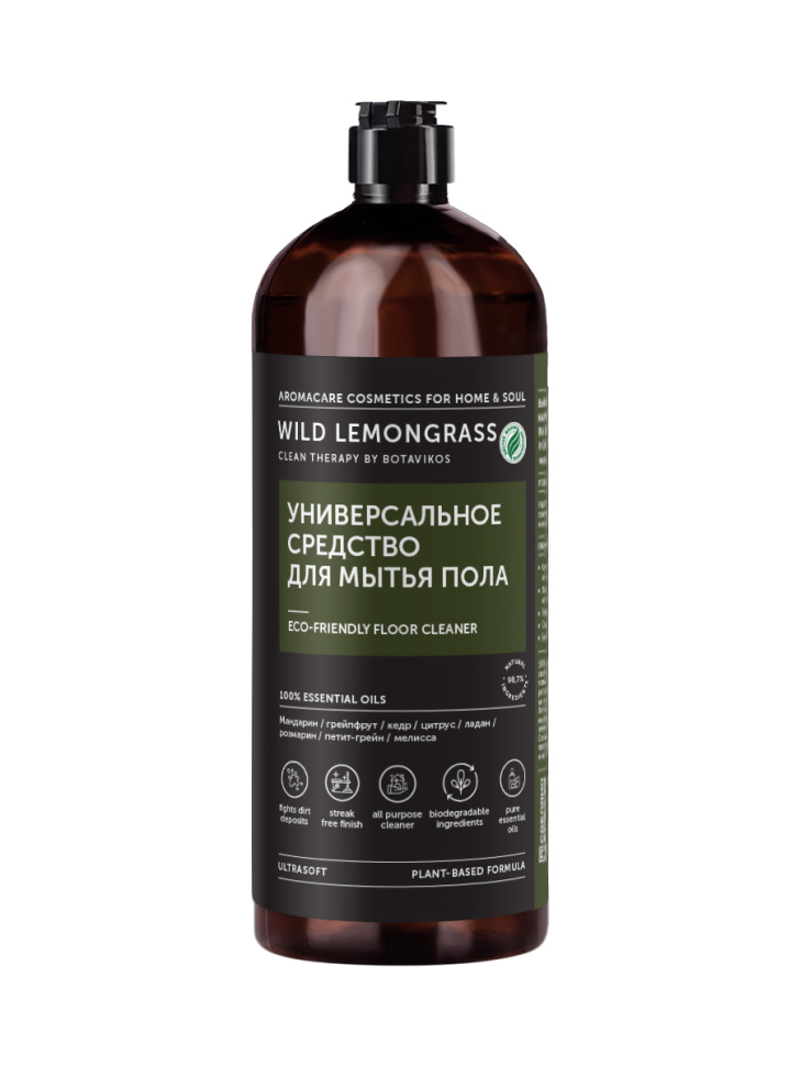 Средство для мытья пола с древесно-цитрусовый аромат, WILD LEMONGRASS, 1000 мл