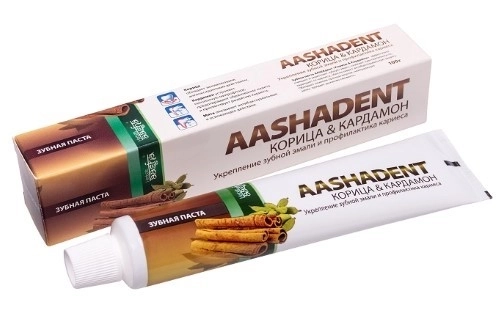 AASHA HERBALS зубная паста корица и кардамон aashadent 100 г