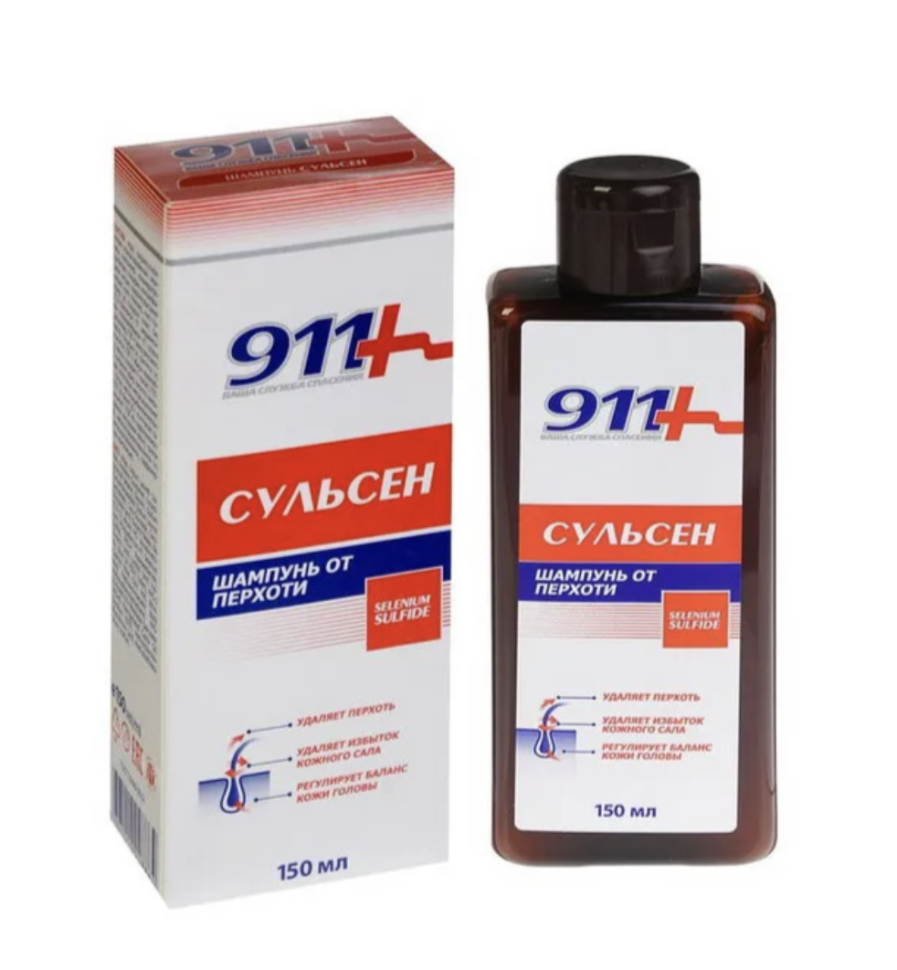 911 Сульсен шампунь против перхоти, 150 мл