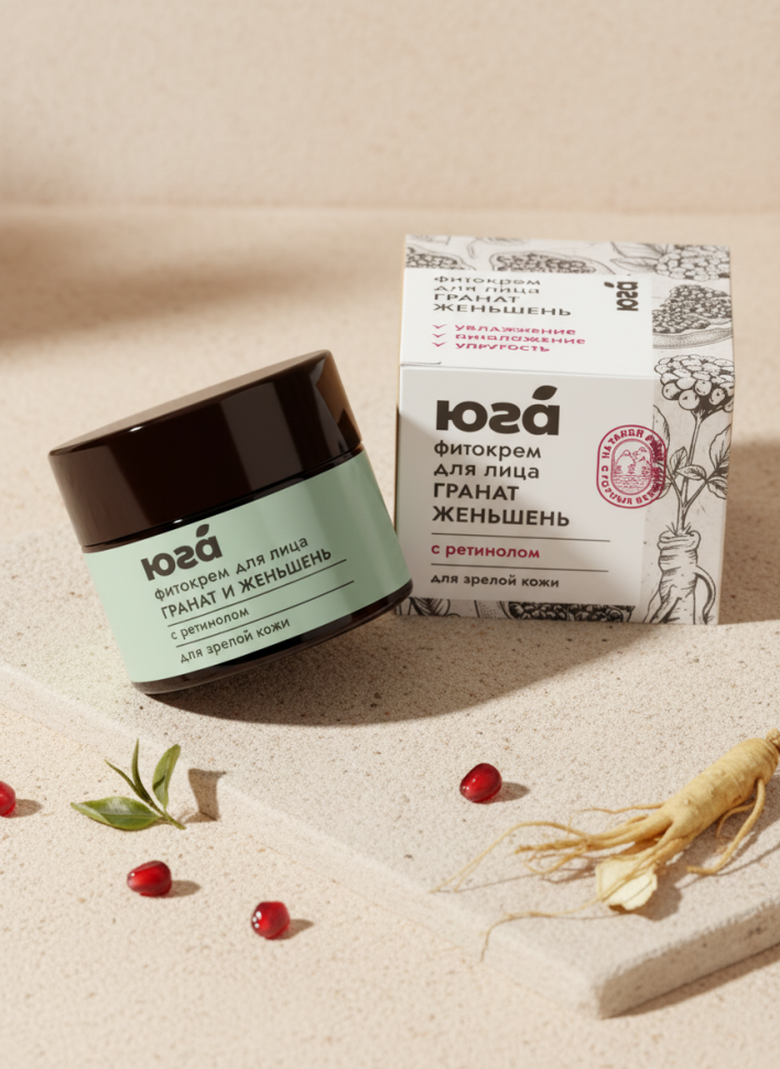 Фитокрем для лица Для зрелой кожи Гранат и женьшень, 45 г