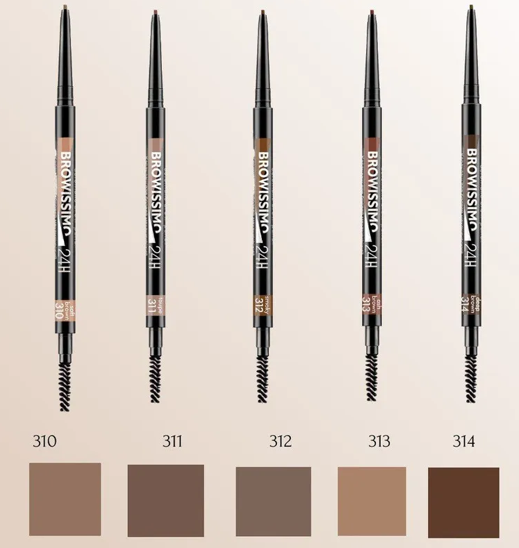 Механический карандаш для бровей № 314 Deep Brown, Browissimo 24 H, 10 г