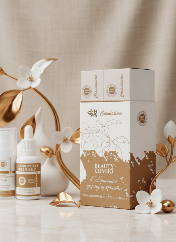 Набор BEAUTY COMBO Увлажнение и восстановление (дневной увлажняющий крем Anti-age + сыворотка-филлер)