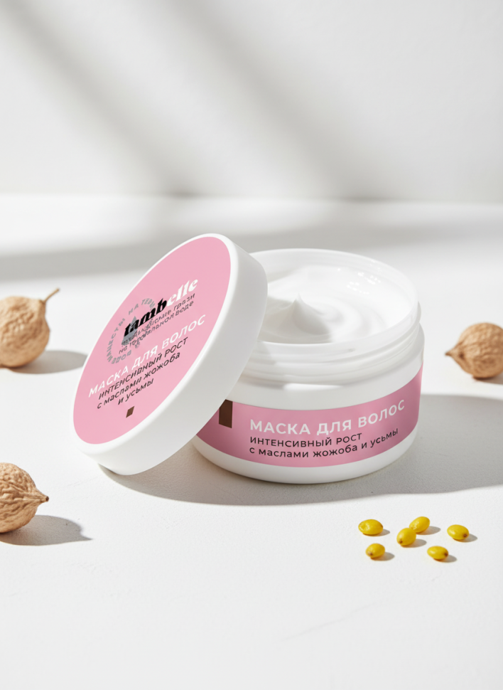 Маска для волос Интенсивный рост и укрепление с маслом усьмы и жожоба, 150 г