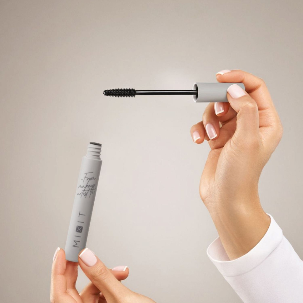 Ультрачерная тушь для ресниц с эффектом объема MIXIT Make up, 9,8 мл