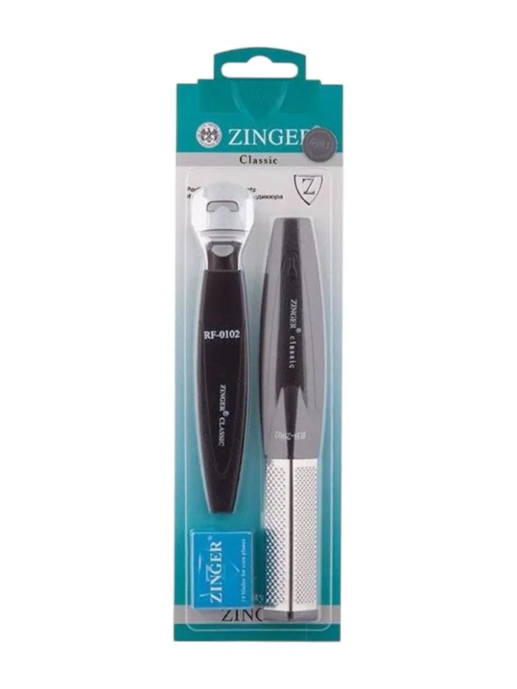 Набор для педикюра SIS-32-2 ( терка с бритвой, 10 лезвий и шлифовка для стоп) инструменты от мозолей и натоптышей серии Professional