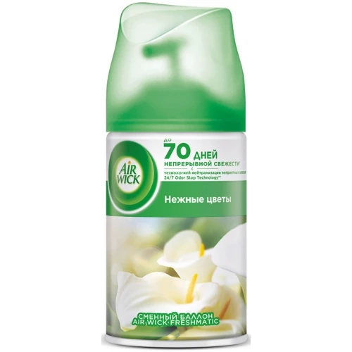 Освежитель воздуха автоматический сменный блок Нежные цветы, 250 мл Освежитель воздуха автоматический сменный блок Нежные цветы, 250 мл