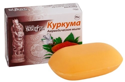 AASHA HERBALS мыло аюрведическое куркума 75 г
