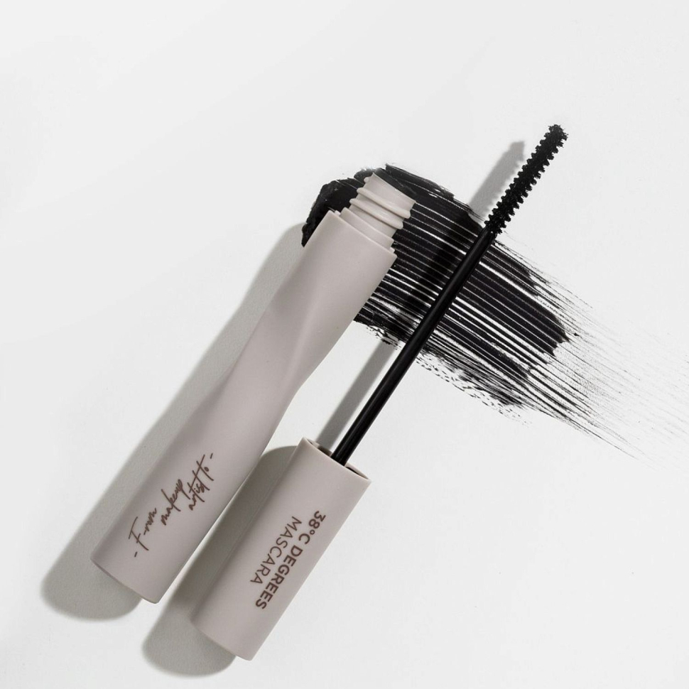 Термотушь для ресниц влагостойкая удлиняющая, черная, MAKE UP, 9.8 г