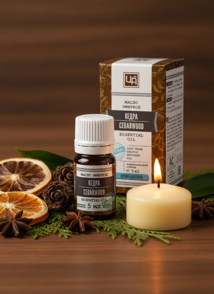 Эфирное масло Кедр, 5 мл