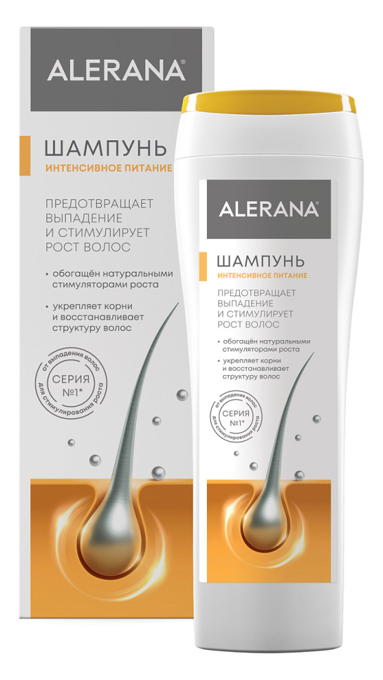Шампунь для волос Интенсивное питание, ALERANA, 250 мл