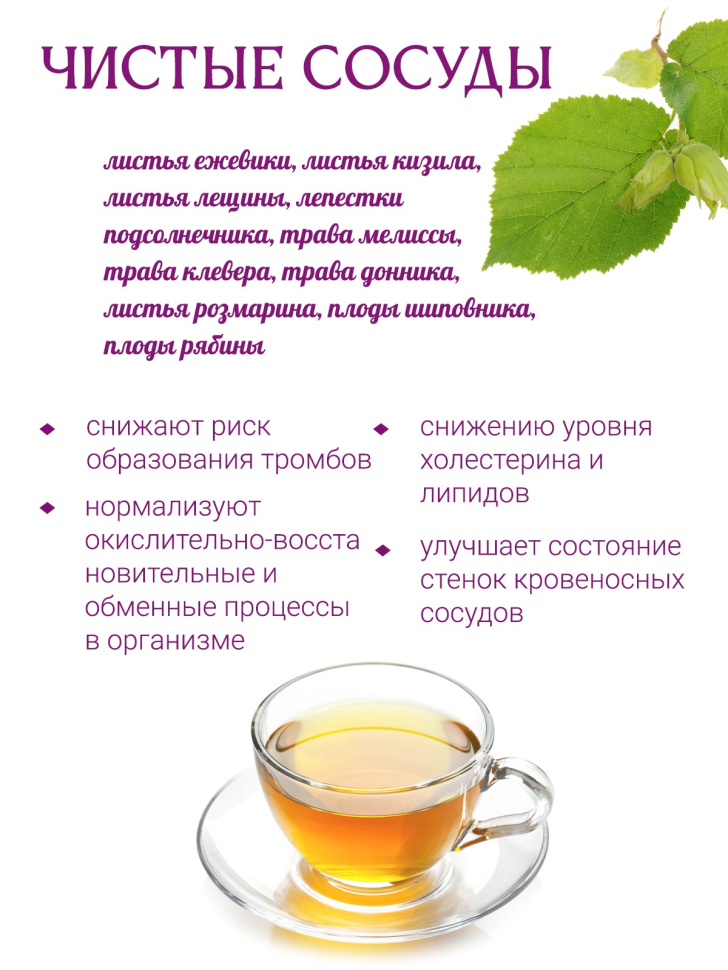 Сбор травяной Чистые сосуды, На Здоровье № 5, 100 г