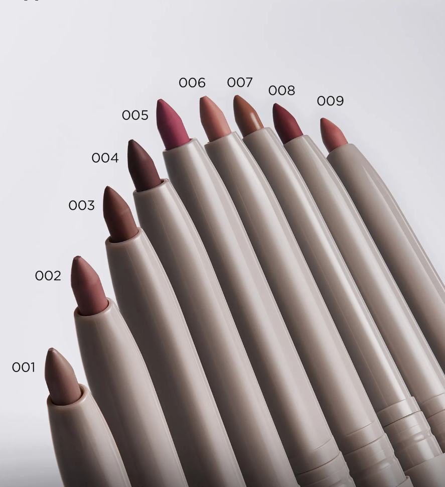 Стойкий карандаш для губ № 008 ripe red (бордовый), автоматический, MAKE UP, 0,28 г