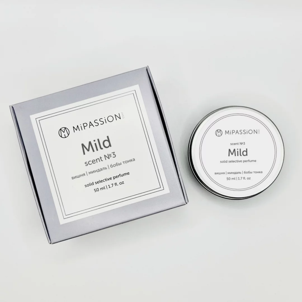 Твердые духи Mild вишня, миндаль, бобы тонка, 50 мл