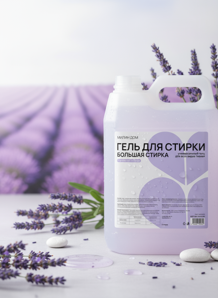 Гель для стирки универсальный Большая стирка с ароматом лаванды, 5л