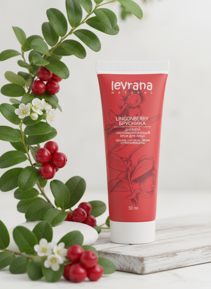 Дневной крем для лица, Брусника, 50 мл