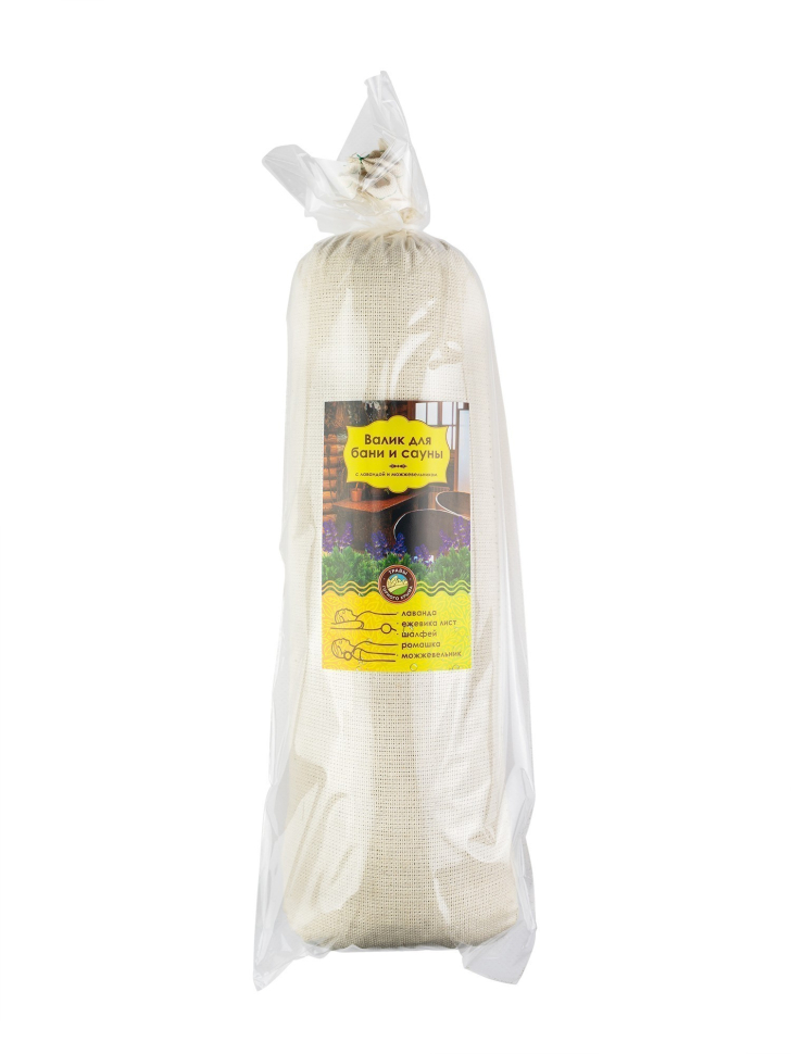 Валик для бани и сауны для ароматерапии травами 35*10 см