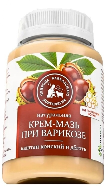 Крем-мазь При варикозе с конским каштаном и дегтем, 100 мл