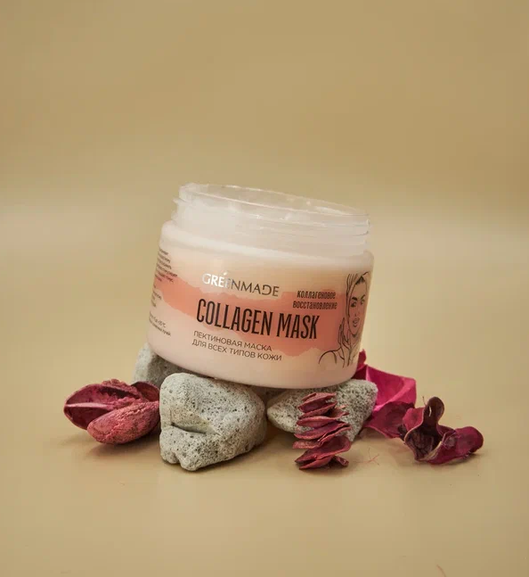 Пектиновая Маска для лица Collagen Mask, для всех типов кожи, 150 мл
