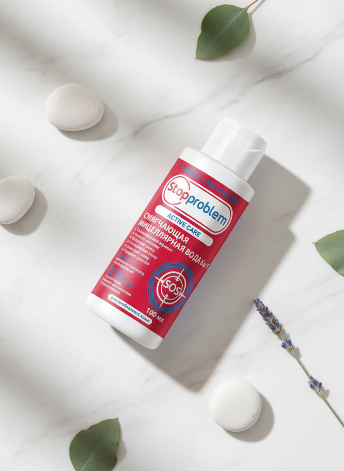 Смягчающая мицеллярная вода 6 в 1 для проблемной кожи, 100 мл 