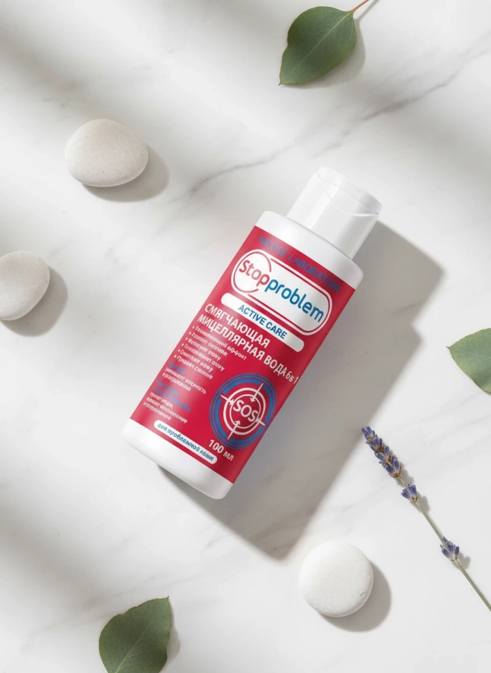 Смягчающая мицеллярная вода 6 в 1 для проблемной кожи, 100 мл 