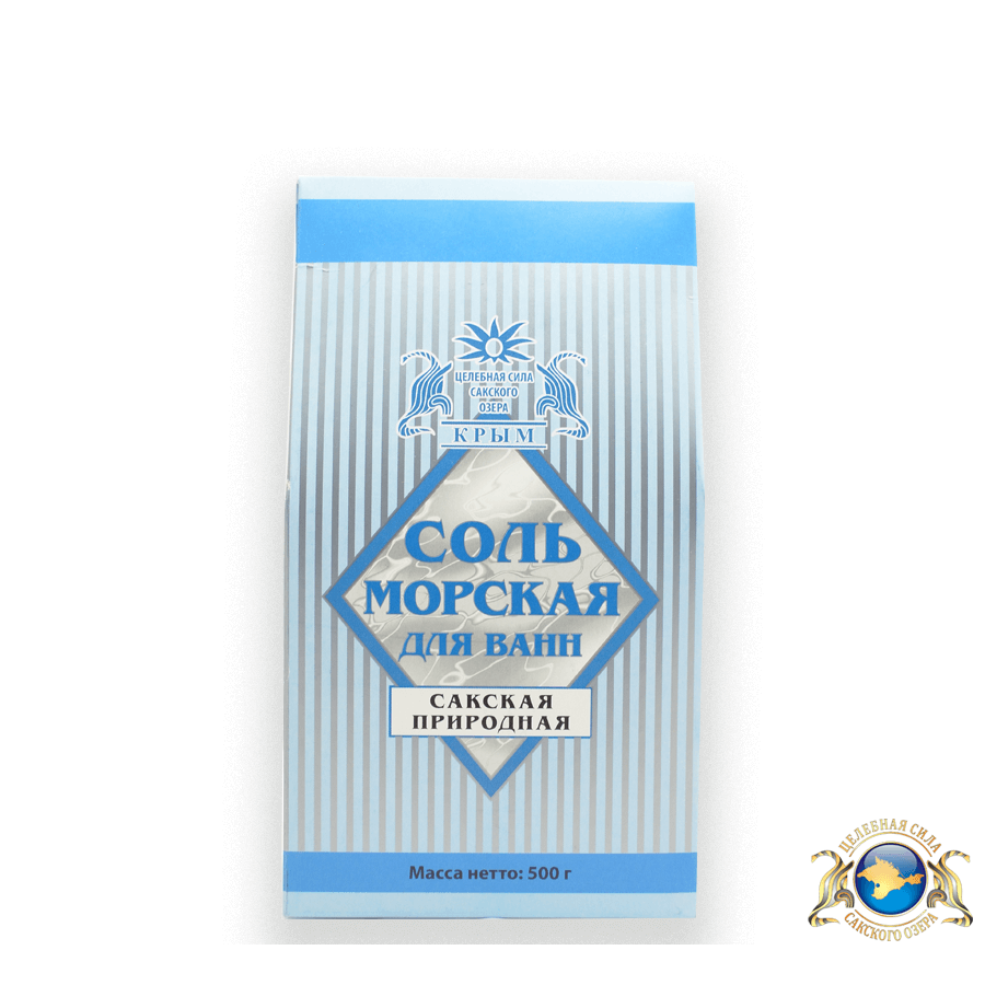 Соль морская для ванн Сакская природная, 500 г