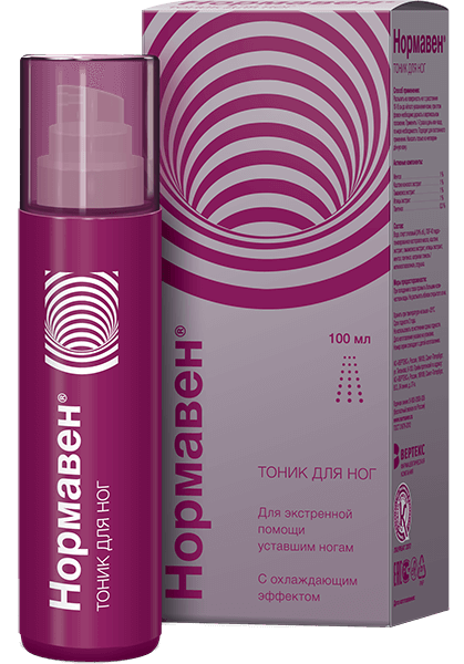 Тоник для ног с охлаждающим эффектом, Нормавен, 100 мл