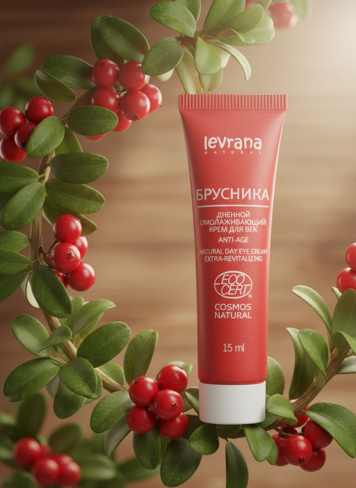 Дневной крем для век, Брусника, 15 мл
