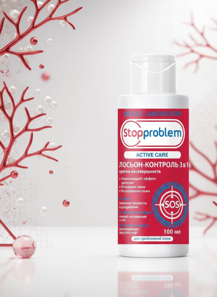 Лосьон-контроль 3 в 1 против несовершенств для проблемной кожи, 100 мл