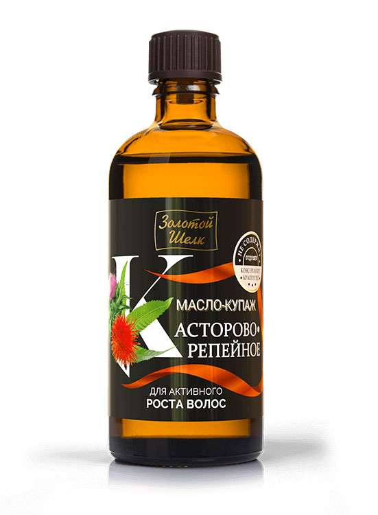 Масло купаж для волос Касторово-репейное для активного роста волос, 100 мл