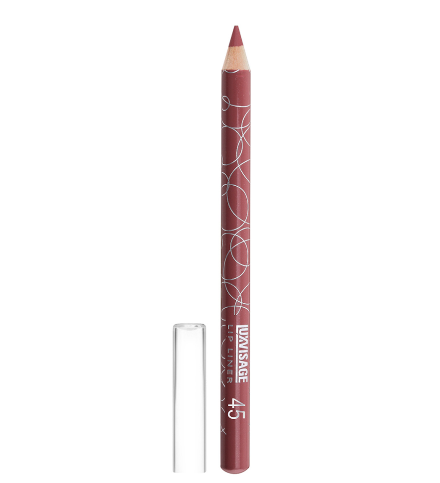 Карандаш для губ № 45 Натуральный розовый (деревянный), LuxVisage, 1,75 г