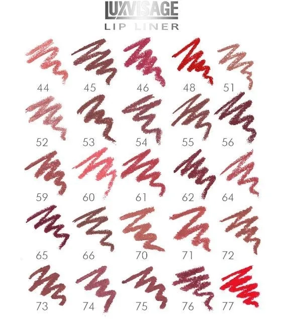 Карандаш для губ № 45 Натуральный розовый (деревянный), LuxVisage, 1,75 г