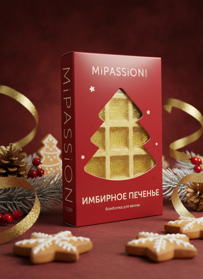 Бомбочка для ванны Имбирное печенье, 140 гр