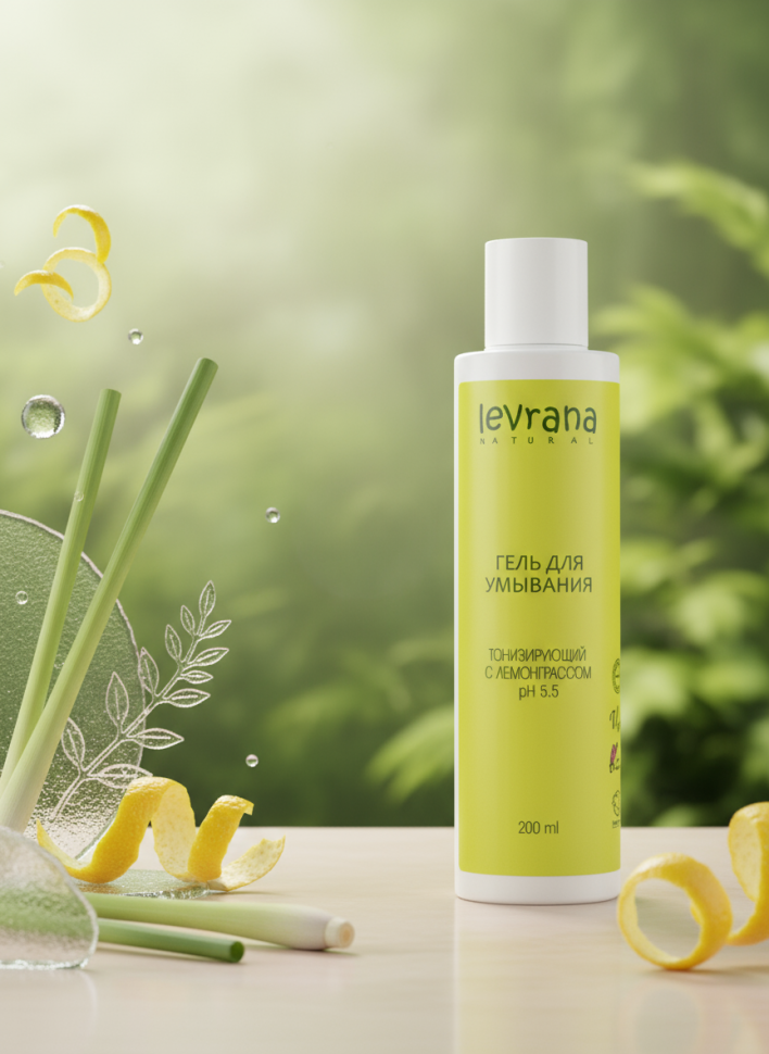 Гель для умывания Тонизирующий с лемонграссом, 200мл Гель для умывания Тонизирующий с лемонграссом, 200мл