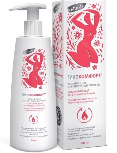 Гель моющий для интимной гигиены Успокаивающий, для раздраженной кожи, 200 мл