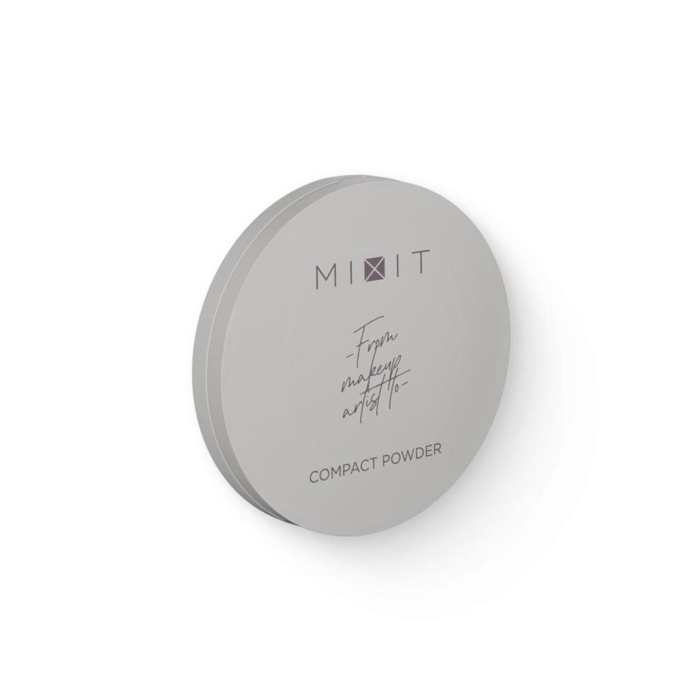 Компактная матирующая пудра для лица № 01 light-beige (светло-бежевый), Make Up, 10 г